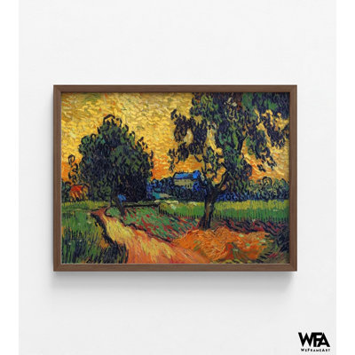 Paysage au crépuscule par Vincent Van Gogh, art mural Twilight, impression de peinture à l'huile paysage, impression de paysage de Van Gogh, art mural naturel