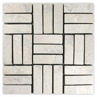 Carreau de mosaïque en pierre naturelle de 1 po x 4 po Cumberland imperméable gris idéal pour la salle de bain de cuisine - 1 pi. Ca.