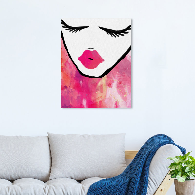 Dreaming Her Portraits - Peinture, H 20 po x l 16 po, Toile tendue