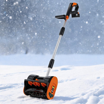 20V Cordless Electric Snow Shovel, Adjustable Handle, Snow Shovel 6" Depth