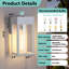 Applique murale d'extérieur imperméable avec verre transparent Modern Dusk to Dawn Sensor-1180826189