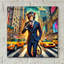 «New York Monkey» par Rey Klimt, art mural en verre acrylique-377290708