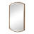 Vanity Gold arched metal wall mirror 