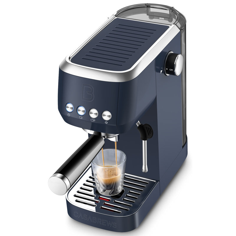CASABREWS 3700E 20 Bar Espresso Machine Cappuccino Maker with Milk Frother, Royal Blue