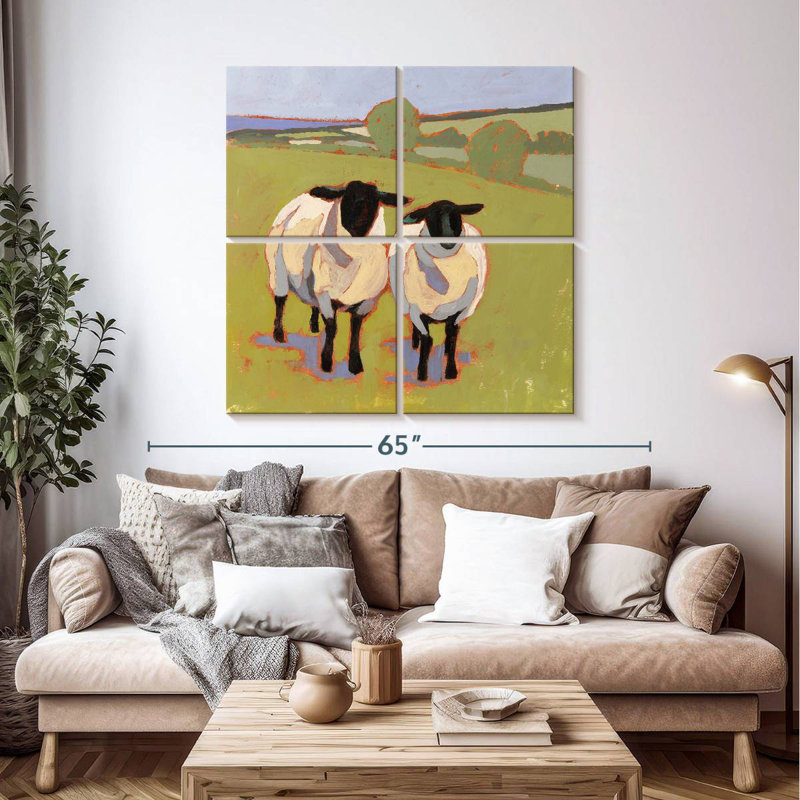 Brampt Suffolk Sheep I, 45" H x 45" W