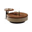 Ensemble de tables basses rondes en bois massif brun-129186084