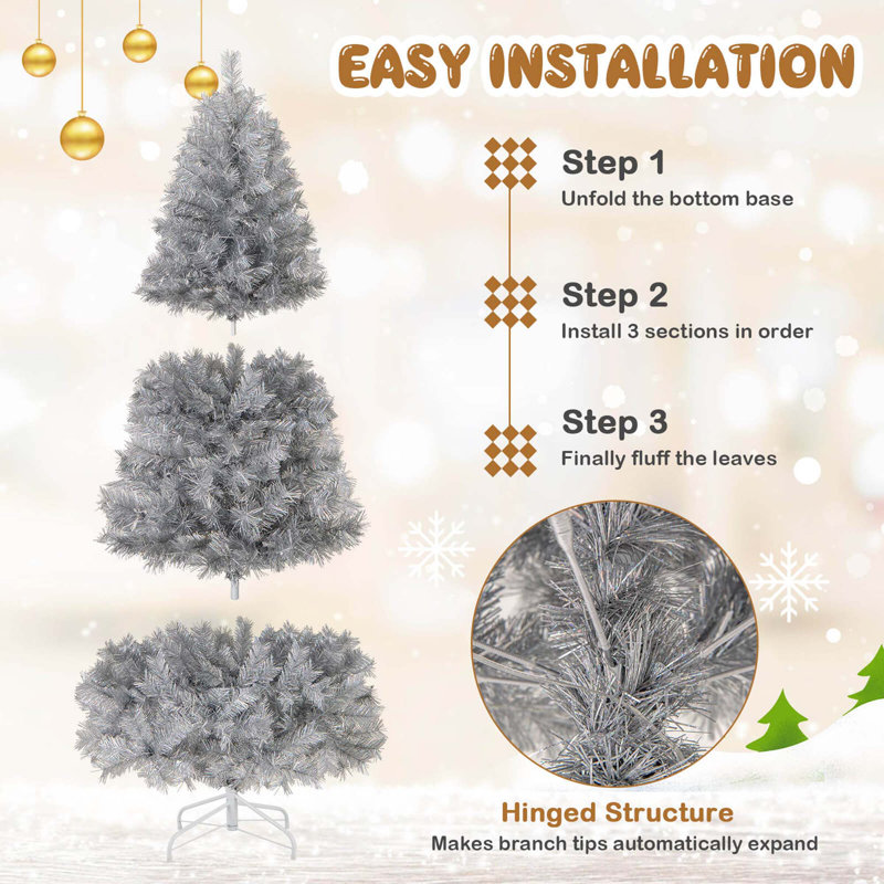 Arbre de Noël artificiel avec lumières DEL, 6'