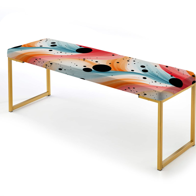 Nomadic Whirls Motif à pois - Banc rembourré à pois