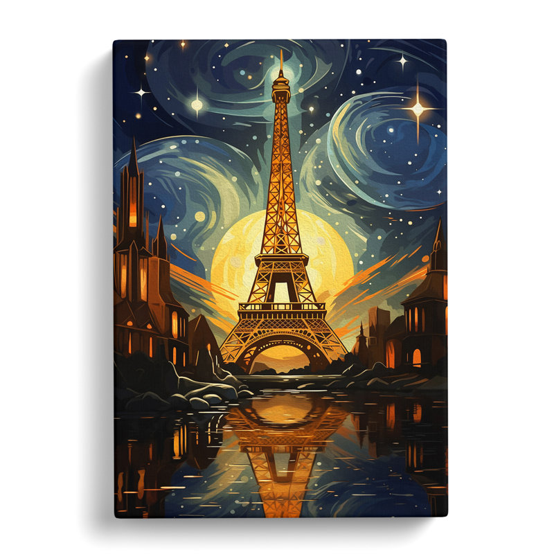 Eiffel Tower Deco - Wrapped Canvas, 50cm H x 35cm W x 3cm D