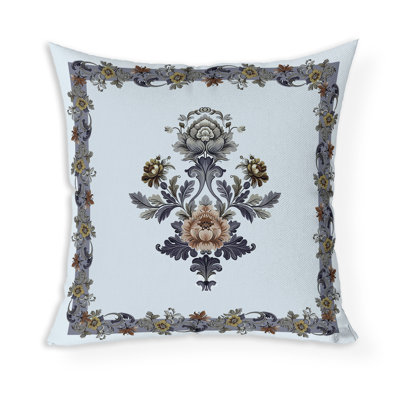 Opulent Flora Frames Indoor/Outdoor Square Throw Pillow
