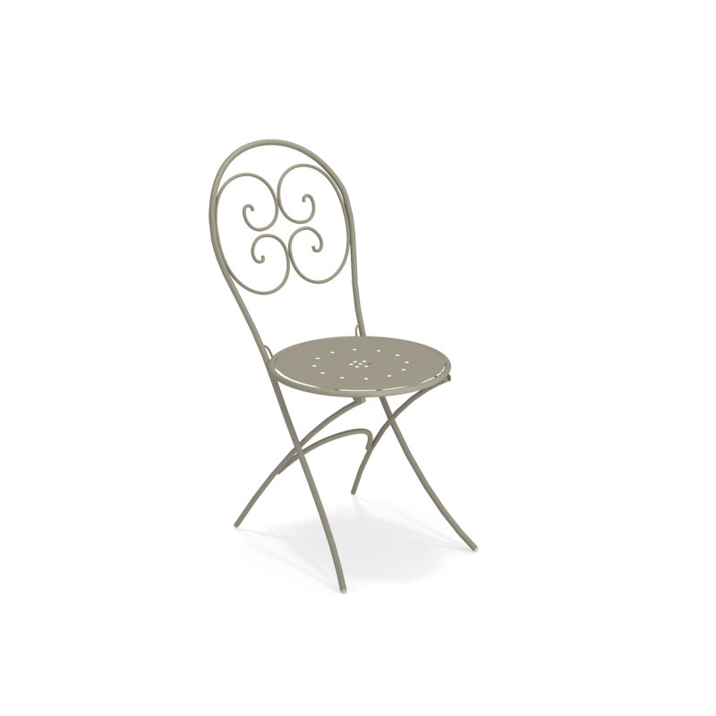 Simons Steel Folding Chair Set, Grey Green