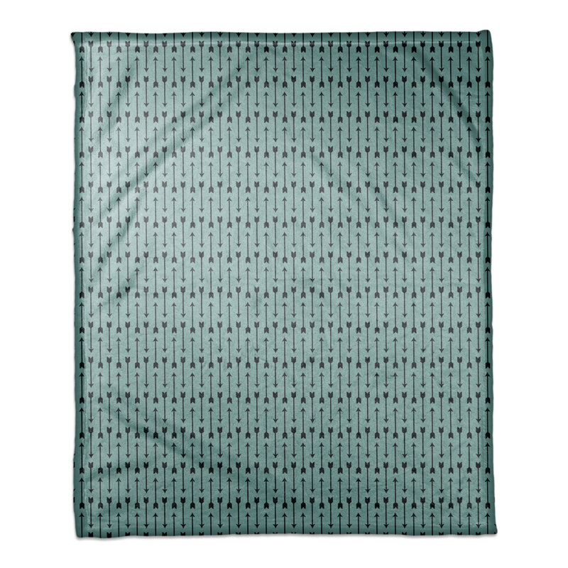 Couverture à motif de flèches, Bleu / noir