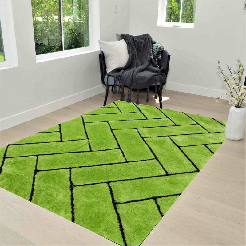Tapis modernes fabriqués à la main 3 po D-801 Handcraft Rugs 7,5 po x 10,4 po, Rectangle 7 pi 5 po x 10 pi 4 po