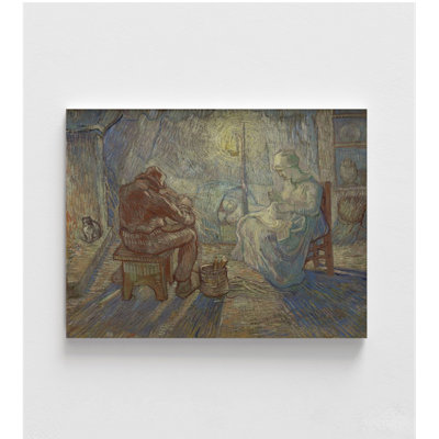 Night By Vincent Van Gogh, Night At Home Painting Print, Van Gogh Night Oil Painting Print, Famous Van Gogh Painting, Framed Wall Art