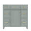 Meuble-lavabo 36 po avec lavabo en céramique, portes à fermeture douce, tablettes réglables et 3 tiroirs-165838048