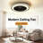 Makaiyla 20" Smart Dimmable RGB Flush Mount Ceiling Fan Lights with Remote/APP/Voice Control, 6 Speeds, Timer, Quiet DC Motor-1075119733