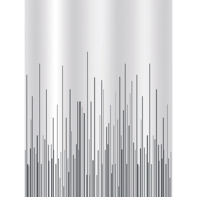 City Shower Curtain, Grey Striped