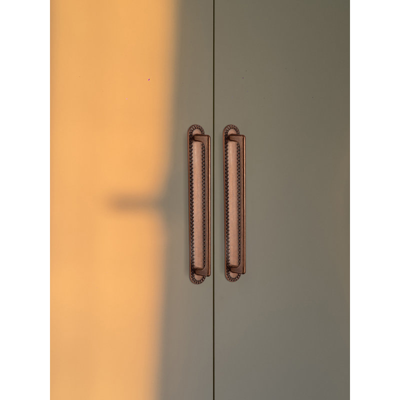 Classical Cabinet Bar Pull With Backplate Multipack, 7 5/6", Antique Copper