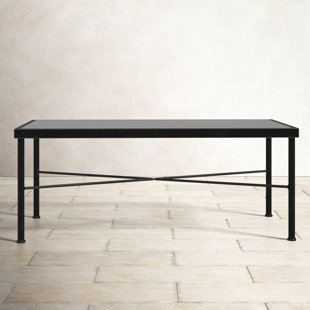 Lucier 44'' Glass Outdoor Coffee Table