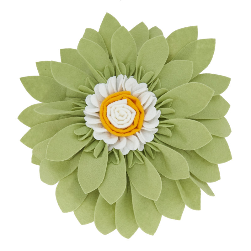 Fleur De Jardin Novelty Pillow Cover & Insert, Lime