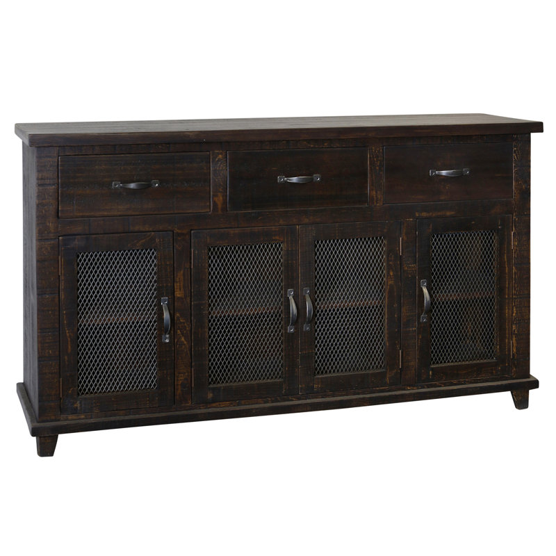 Motsinger - Four-Door Sideboard with Three Drawers - Walnut