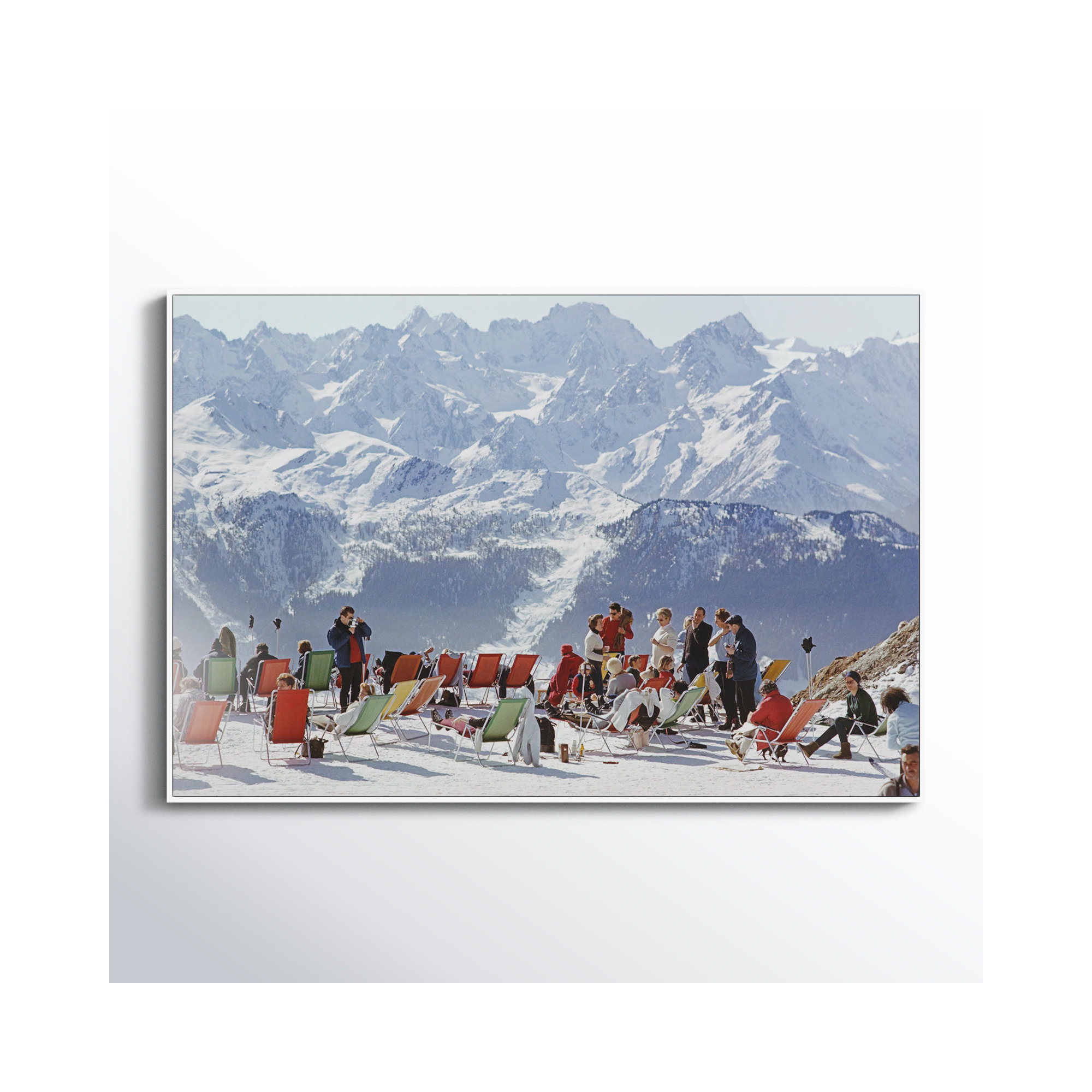 Lounging In Verbier by Getty Gallery, White, 32" H x 48" W x 2" D