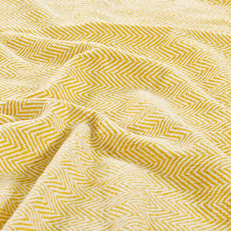 Chevron Knitted Throw Blanket, Honey Gold