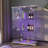 Tempered Glass Display Cabinet, 12 - Color Led, Easy To Assemble, Storing Ornaments Adjustable