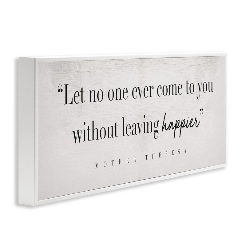 «Mother Theresa», citation inspirante de Daphne Polselli, Estampe numérique encadrée blanc bord de mer, H 10 po x l 24 po