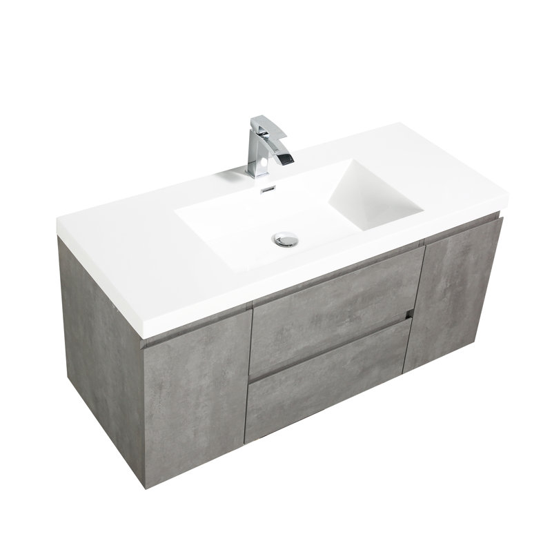 Ensemble de meuble-lavabo simple mural 47 po Monteiro