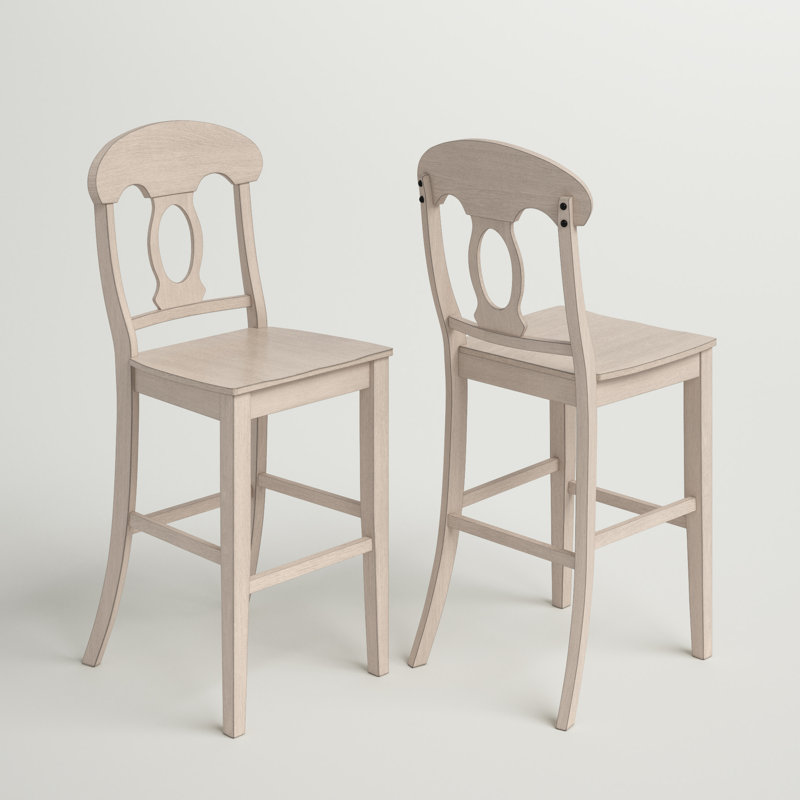 Tabouret de bar et de comptoir Pippen, Blanc antique, Tabouret de bar (siège d'une hauteur de 29 po)
