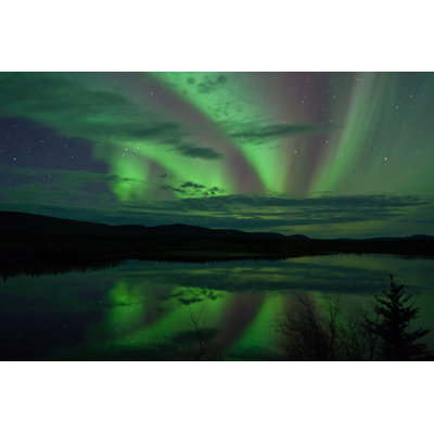 Larnette Northern Lights Mirrored by Pi-Lens - Wrapped Canvas Print