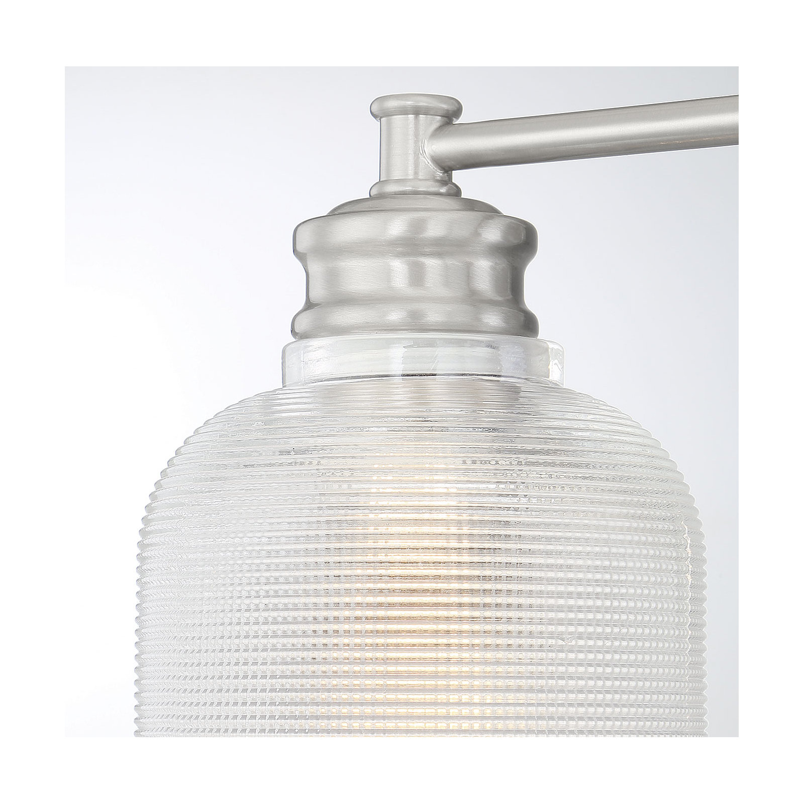 Besima 4 Light Hammered Dimmable Vanity Light, Brushed Nickel