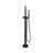 Single-Handle Floor Mount Tub Faucet With Hand Shower & Diverter Modern Outdoor/Indoor Thermostatic Faucet-128592466