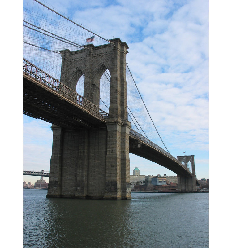 Pont de Brooklyn à New York, H 37 po x l 28 po