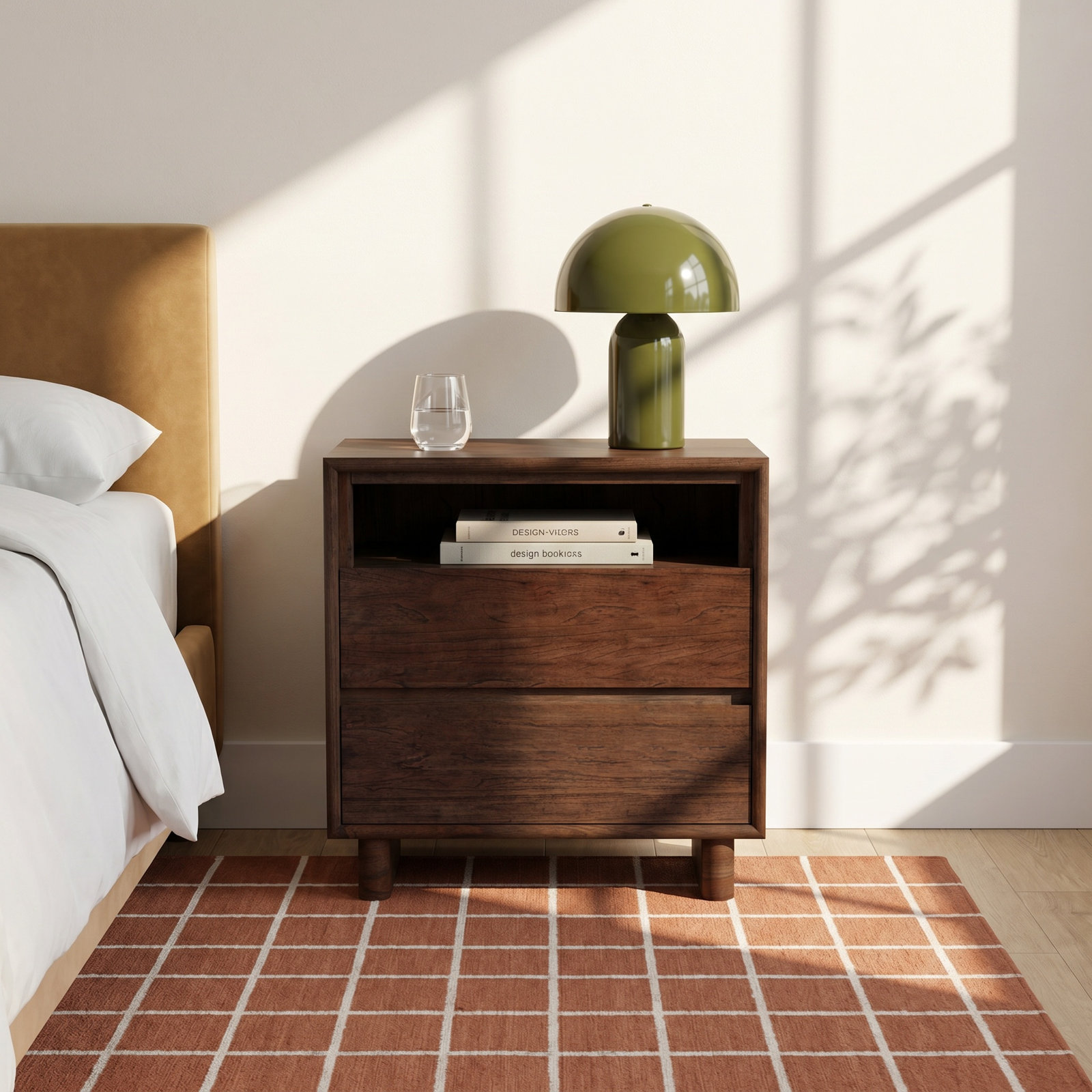 Soleil Nightstand, Brown