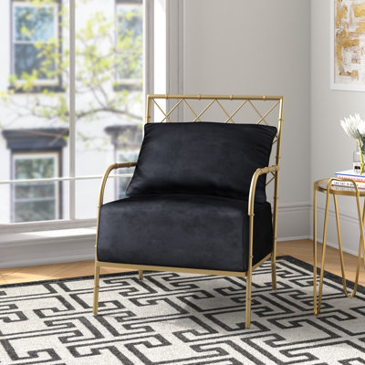 Boualam Stylish Velvet Accent Chair