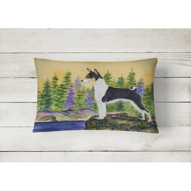 Basenji Outdoor Reversible Throw Pillow