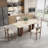 Modern 63" Stone Top Dining Table, Scratch & Heat-resistant Stone Top With Hollow-out Design Base, For 6 People