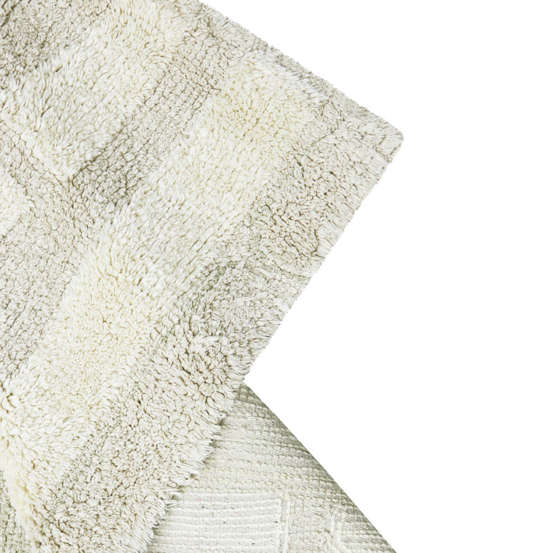 Hand Tufted Floral Area Rug in Natural/Ivory/Olive