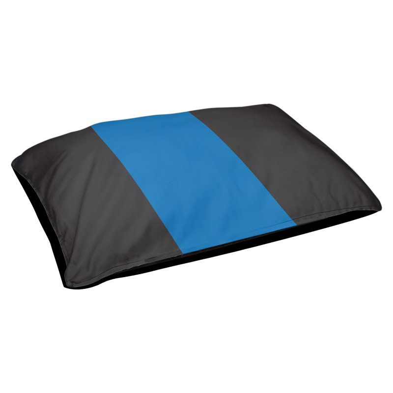Coussin Golden State, Ardoise / bleu royal / ardoise, Grand (l 40 po x P 30 po x H 14 po)