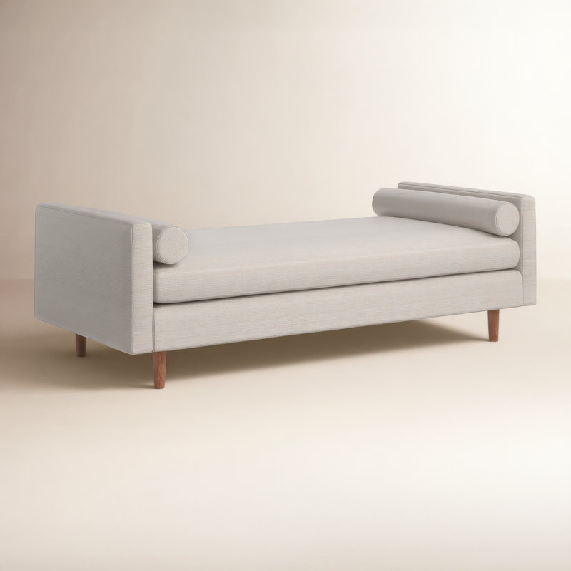Laguna Upholstered Daybed, Cream Performance Basketweave