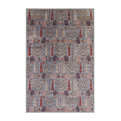 Tapis beige / rouge / bleu Rotherhithe
