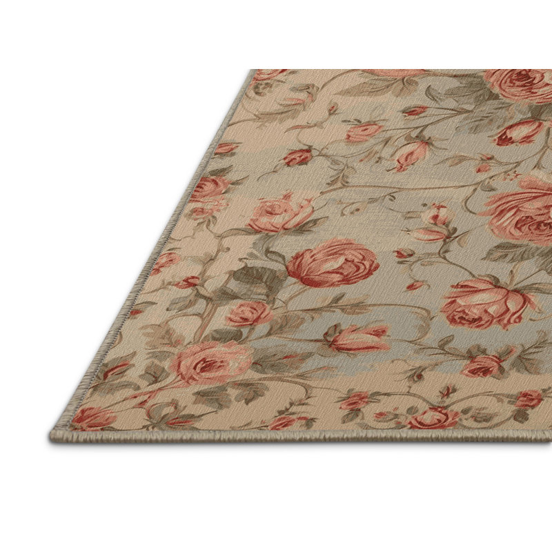 Machine Washable Persian Brown Area Rug, Square 7'