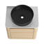 Meuble-lavabo mural de 24 po avec lavabo d'art en céramique, porte à fermeture en douceur et contreplaqué durable pour les salles de bain modernes