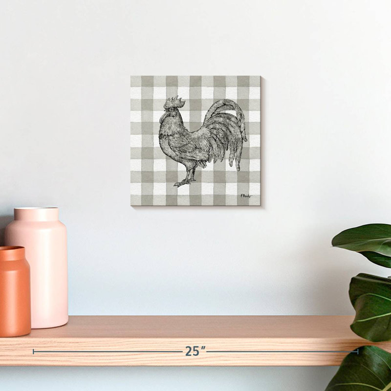 Brampt Lined Rooster II, 10" H x 10" W