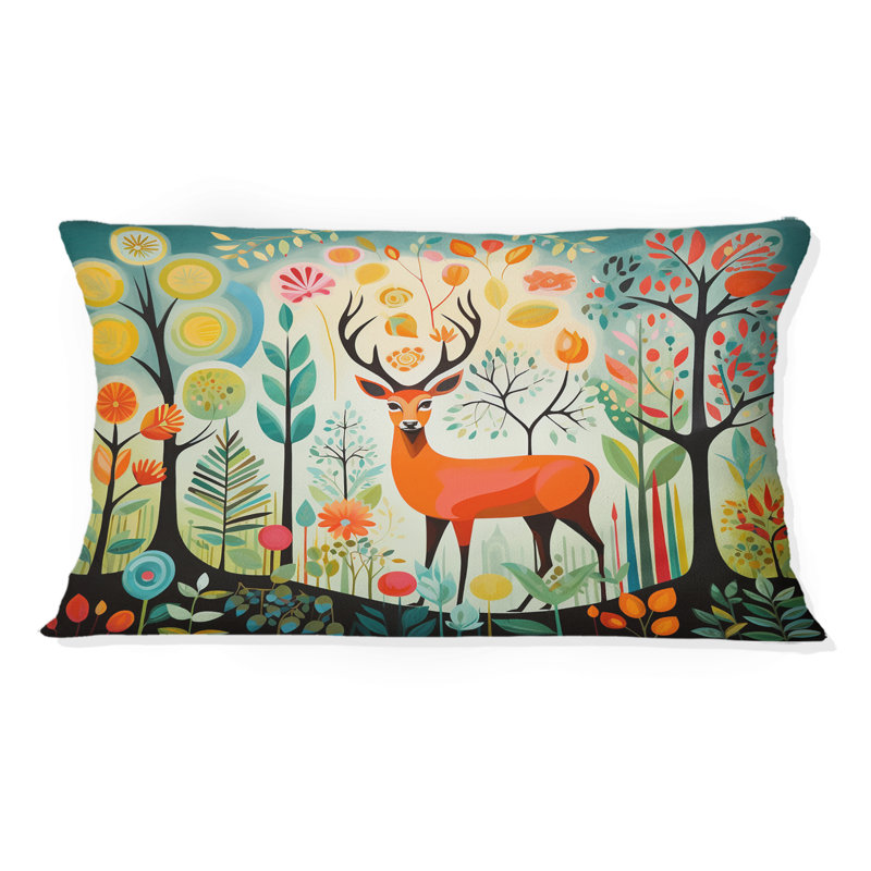 Coussin Green Mid Century Mod Nature I - Abstract Midcentury