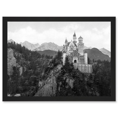 Vintage Photo Neuschwanstein Castle Bavaria Germany - Single Picture Frame Print