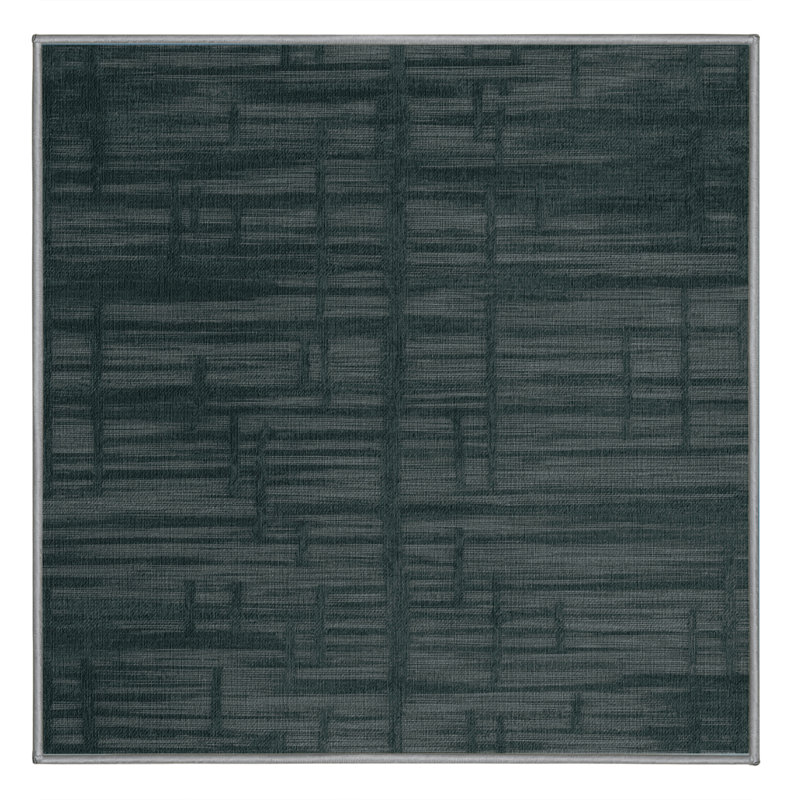 Machine Washable Abstract Gray Area Rug, Square 5'