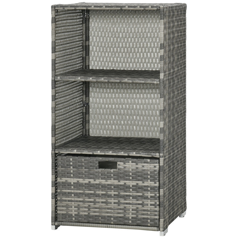 Porte-serviettes de piscine Outsunny Valet, Gris